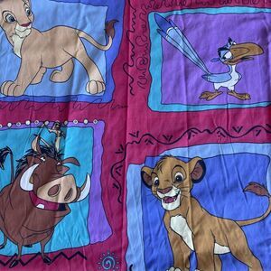 Vintage Disney 90s The Lion King Twin Size Flat Sheet